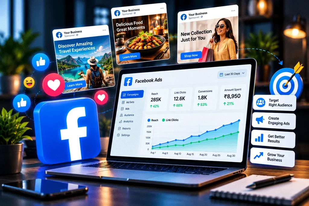 Facebook marketing strategy for targeted advertising, engagement and business growth