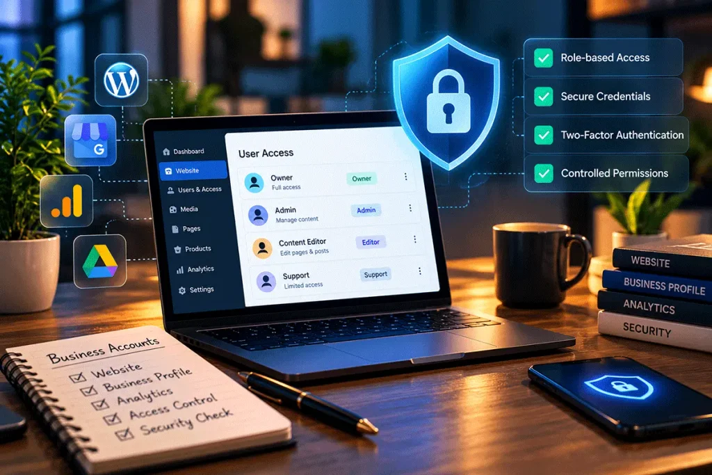 Secure digital business access and account management support by DigiDost