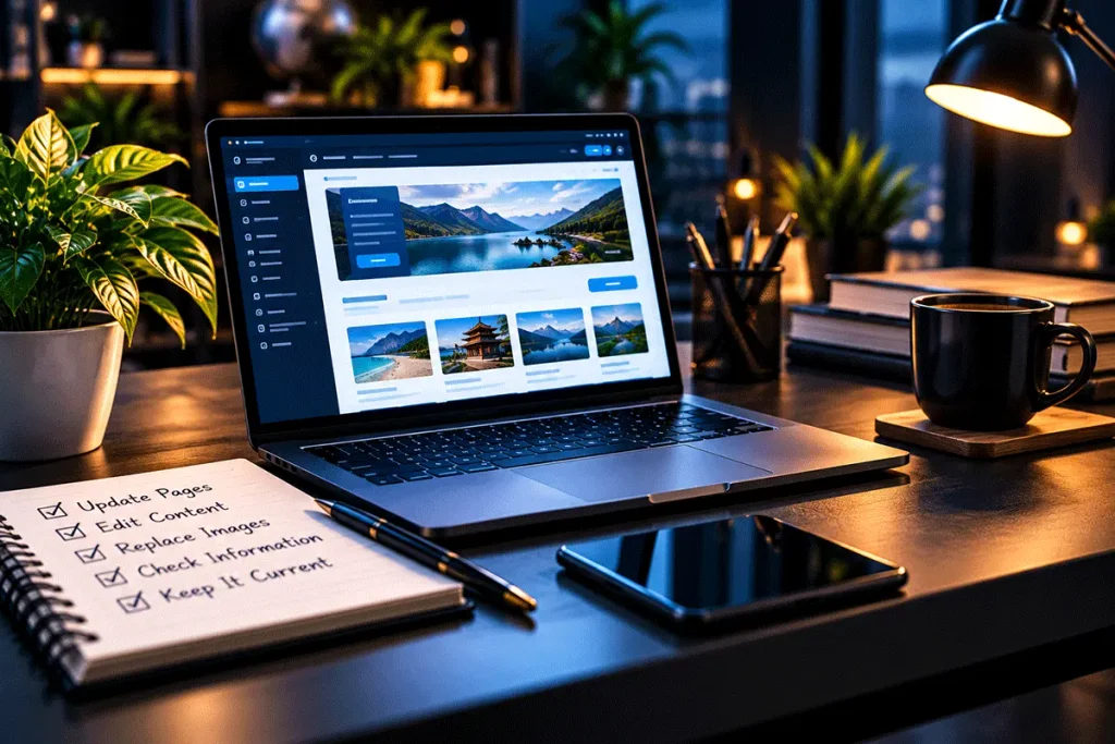 Website management and content updates for keeping business websites accurate and up to date