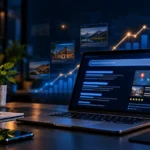 SEO for small businesses showing search visibility, local search and website growth analytics